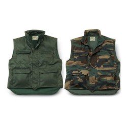 Gilet in cotone imbottito con carniere