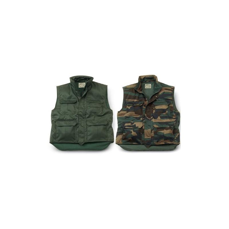 Gilet in cotone imbottito con carniere