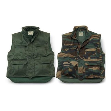 Gilet in cotone imbottito con carniere