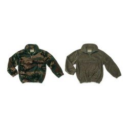 Maglione in pile con tasca marsupio al petto