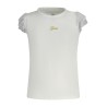 GUESS JEANS T-SHIRT MANICHE CORTE BAMBINA BIANCO