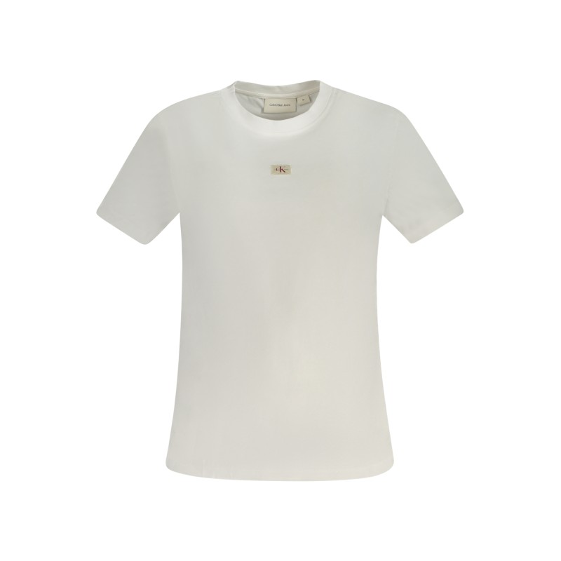 CALVIN KLEIN T-SHIRT MANICHE CORTE DONNA BIANCO