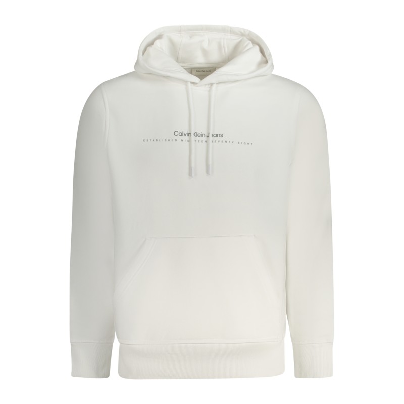 CALVIN KLEIN FELPA SENZA ZIP UOMO BIANCO