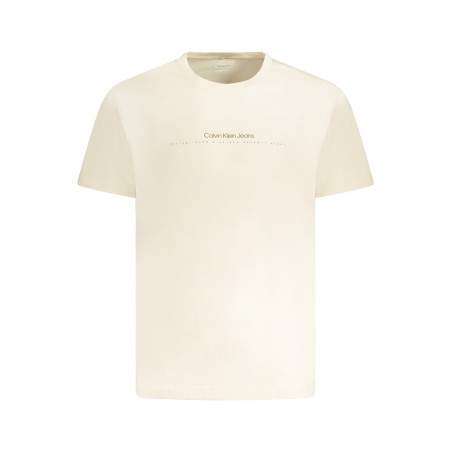 CALVIN KLEIN T-SHIRT MANICHE CORTE UOMO BEIGE