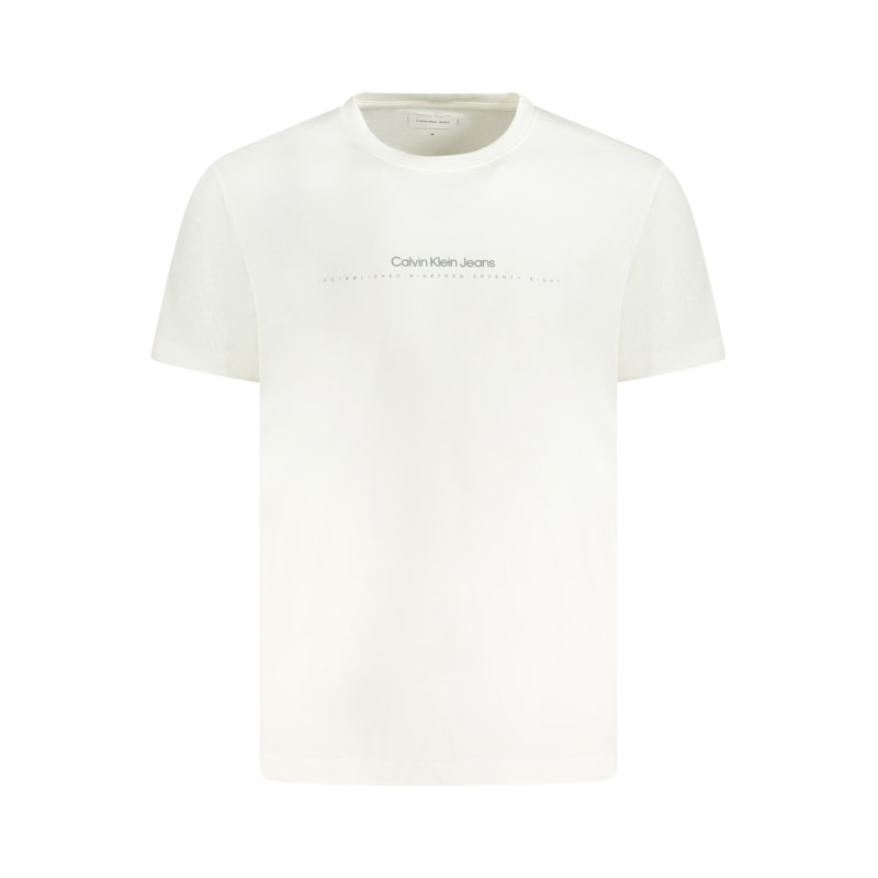 CALVIN KLEIN T-SHIRT MANICHE CORTE UOMO BIANCO