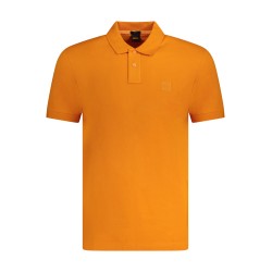 HUGO BOSS POLO MANICHE CORTE UOMO ARANCIO