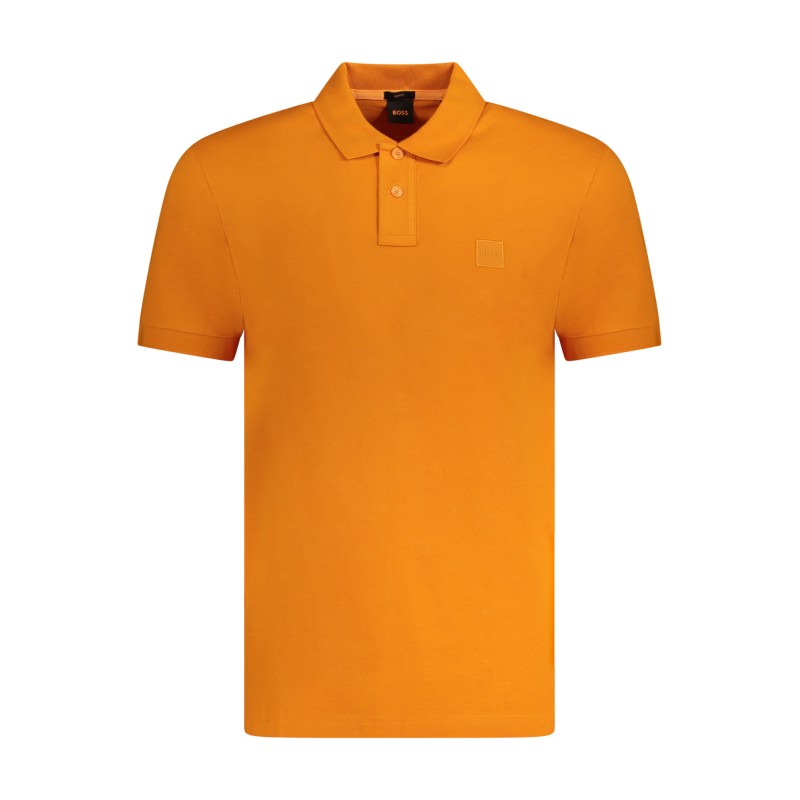 HUGO BOSS POLO MANICHE CORTE UOMO ARANCIO