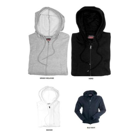 felpa maiorca donna full zip con cappuccio