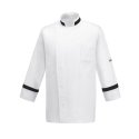 giacca unisex square neck - 65% polyester - 35% cotton - white