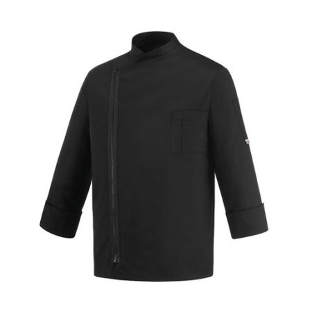 giacca unisex zip - 100% microfiber  - black