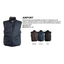 gilet airport in nylon imbottito con chiusura a tricolore