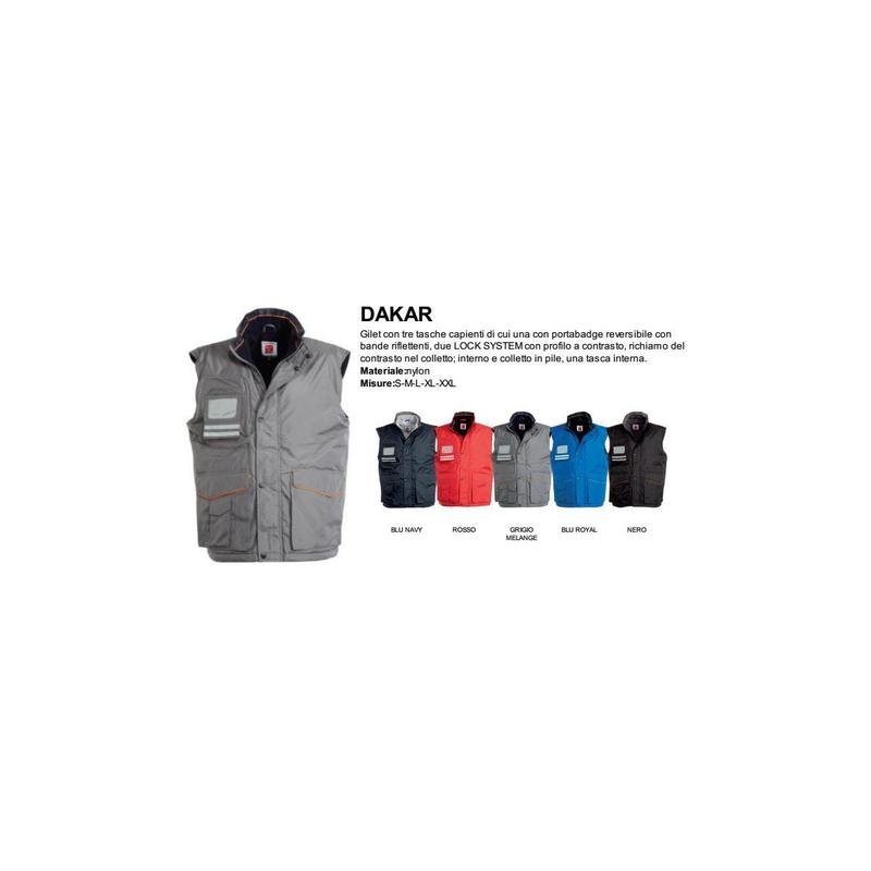 gilet dakar in nylon e interno colletto in pile