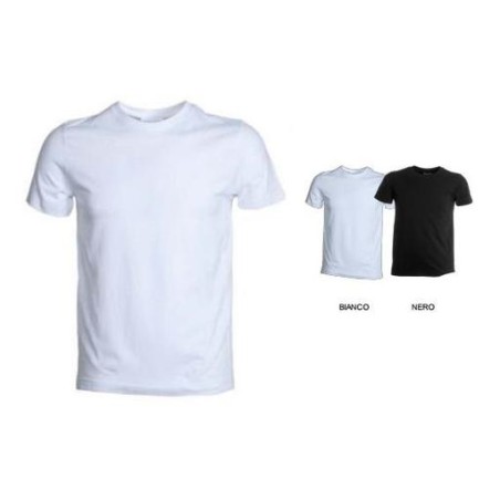 T-Shirt BODYFLEX girocollo manica corta con colletto basso misto spandex