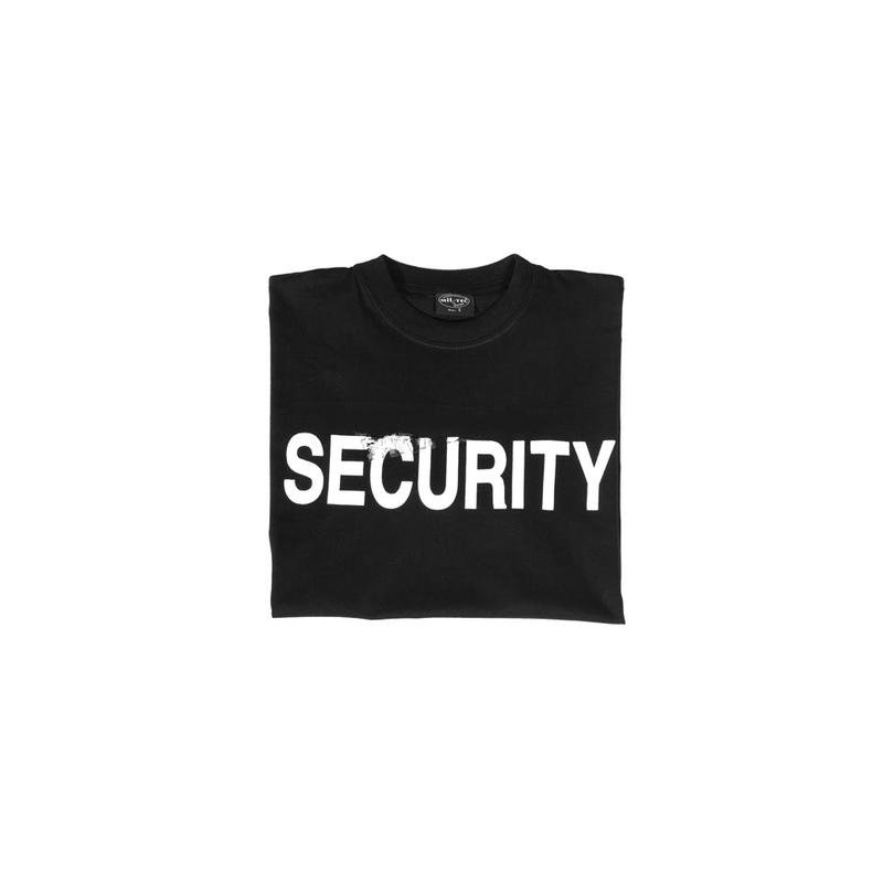 t-shirt manica corta 100% cotone con scritta dietro security