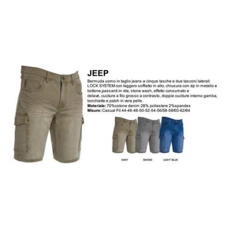 bermuda jeep uomo, taglio jeans a cinque tasche