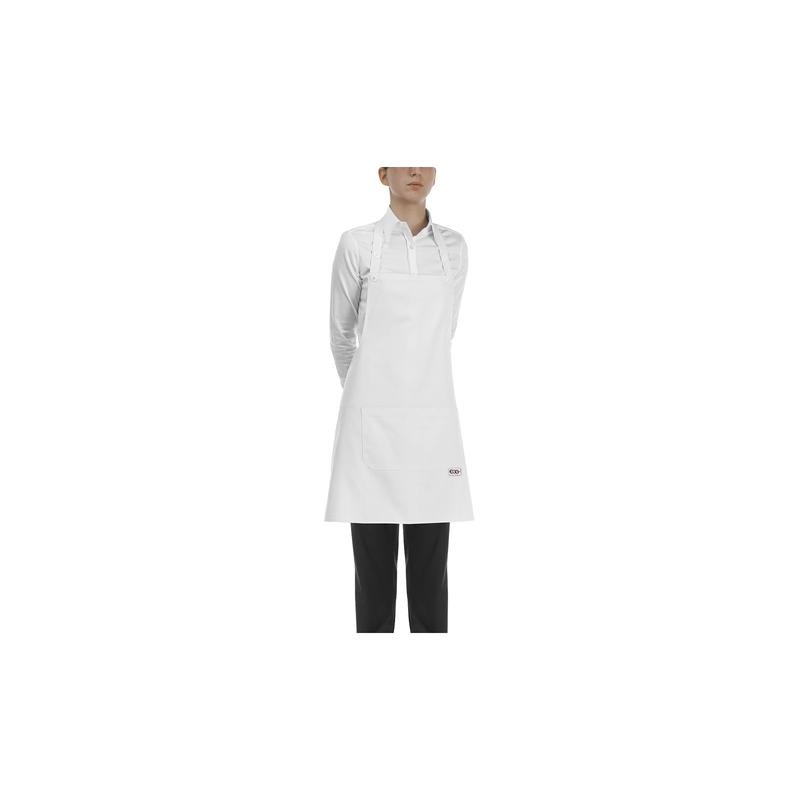 falda short bip apron - 100% microfiber - white