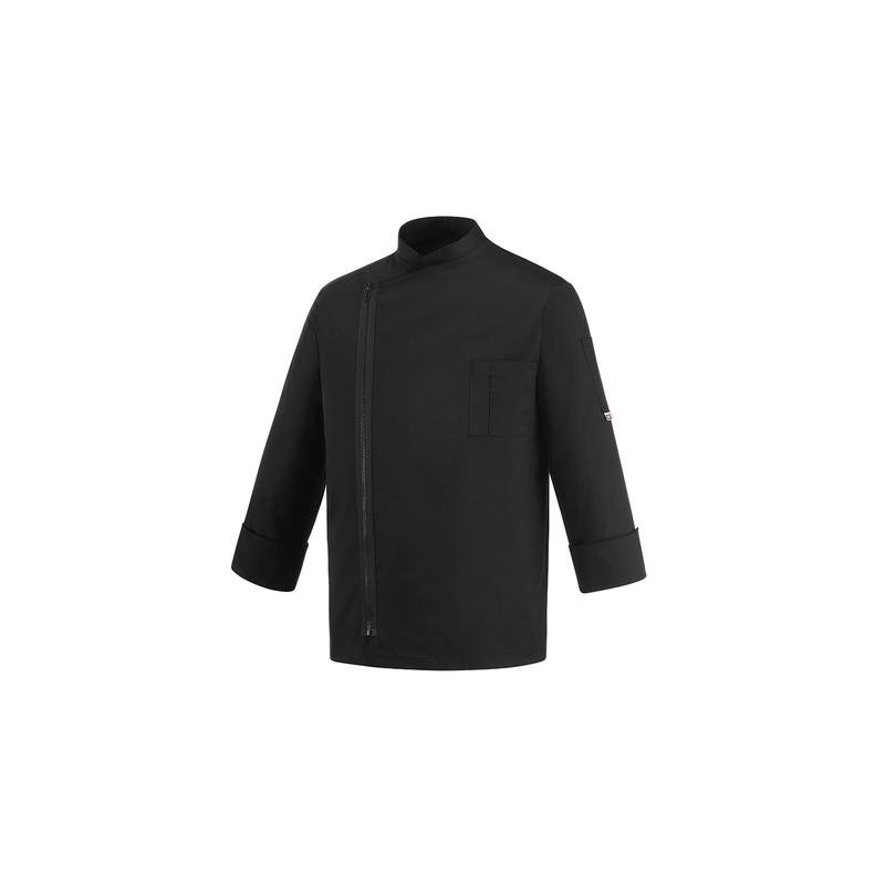 giacca unisex zip - 100% microfiber  - black