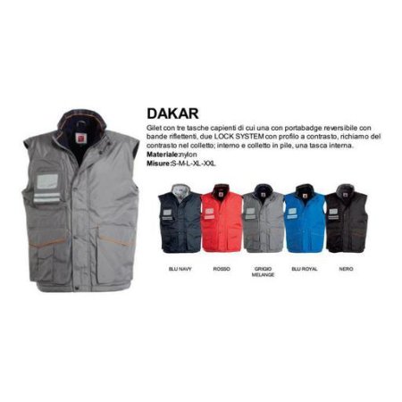 gilet dakar in nylon e interno colletto in pile