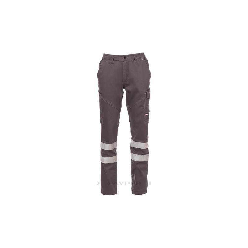 pantalone worker reflex unisex, multistagione, con bande riflettenti in cat.1