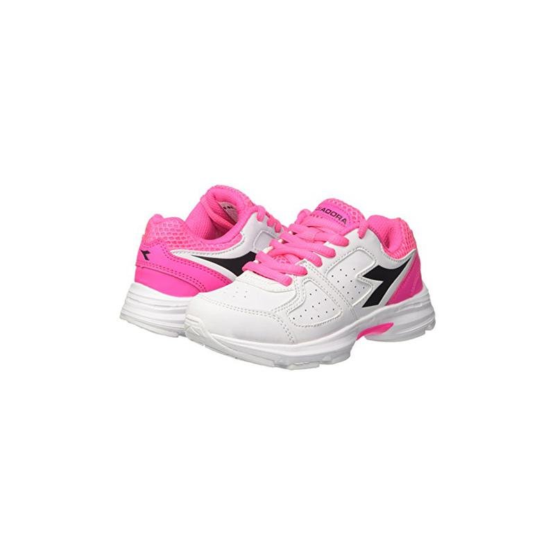 scarpetta diadora shape 8 sl jr white-pink fluo tg 37