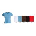 t-shirt slim donna 100% cotone alta qualità 145 gr/mq