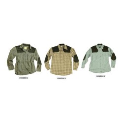 Camicia Corvus flanella a disegno scozzese con rinforzi velluto spalle e gomiti