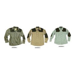 Camicia Corvus flanella a disegno scozzese con rinforzi velluto spalle e gomiti
