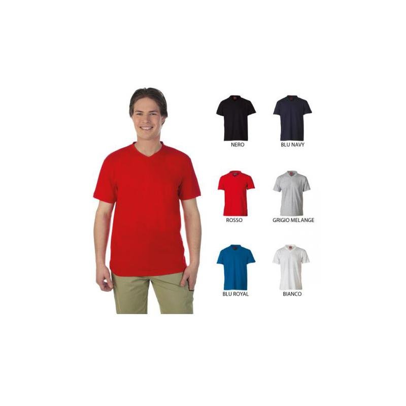 t-shirt vneck uomo collo a v manica corta