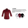 Camicia LOUNGE donna con manica ¾ dal titolo finissimo di cotone pettinato