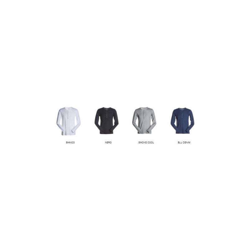 t-shirt metropolitan manica lunga girocollo a sei bottoni t-shirt metropolitan manica lunga girocollo a sei bottoni