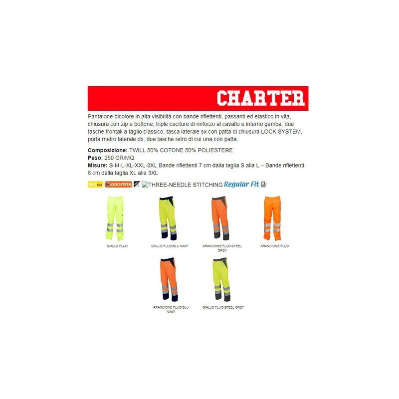 pantalone charter uomo alta visibilità multistagione pantalone charter uomo alta visibilità multistagione