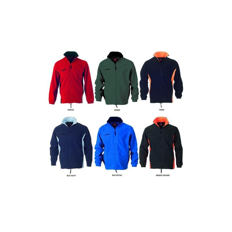 pile aspen antipilling 280 gr/mq fullzip bicolore pile aspen antipilling 280 gr/mq fullzip bicolore