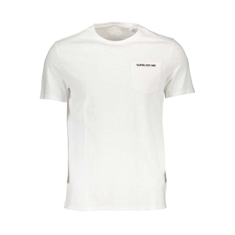 GUESS JEANS T-SHIRT MANICHE CORTE UOMO BIANCO GUESS JEANS T-SHIRT MANICHE CORTE UOMO BIANCO