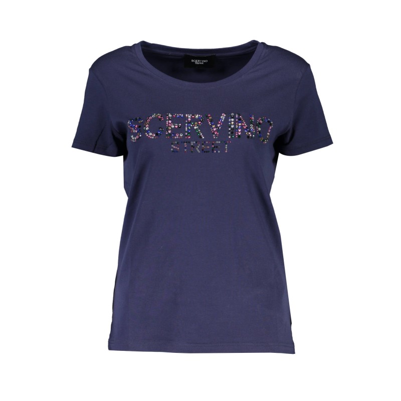 SCERVINO STREET T-SHIRT MANICHE CORTE DONNA BLU SCERVINO STREET T-SHIRT MANICHE CORTE DONNA BLU