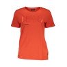 GUESS JEANS T-SHIRT MANICHE CORTE DONNA ROSSO