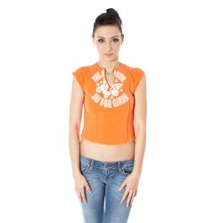 ZUELEMENTS T-SHIRT MANICHE CORTE DONNA ARANCIO