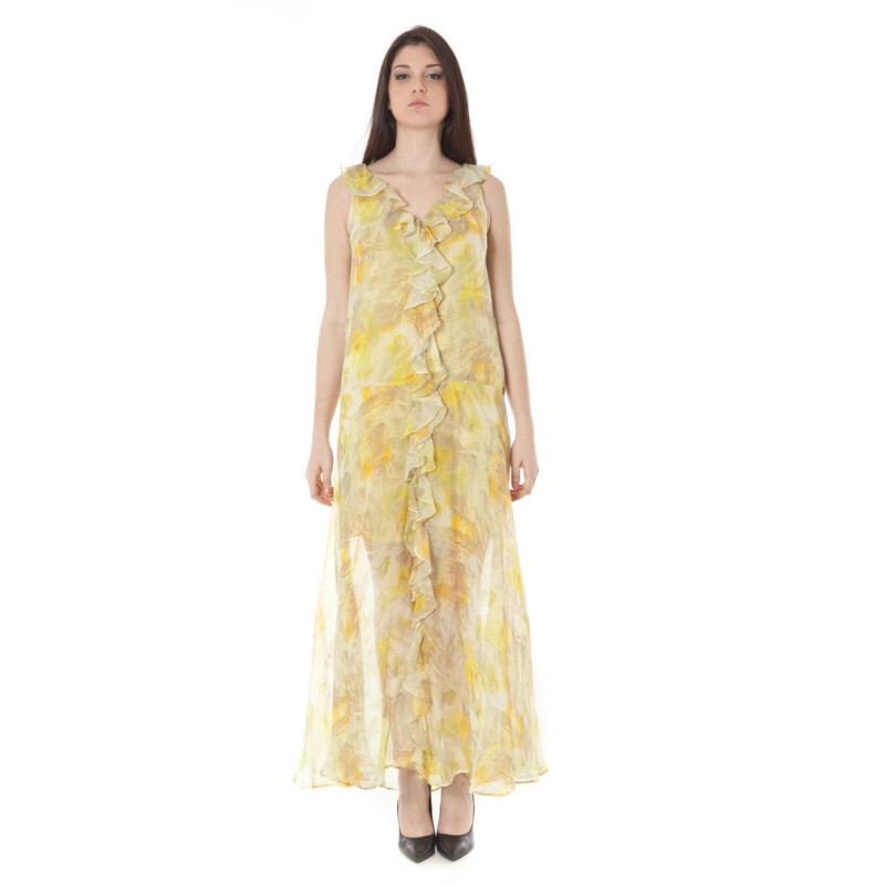 JOHN GALLIANO ABITO LUNGO DONNA GIALLO JOHN GALLIANO ABITO LUNGO DONNA GIALLO