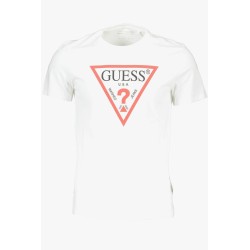 GUESS JEANS T-SHIRT MANICHE CORTE UOMO BIANCO