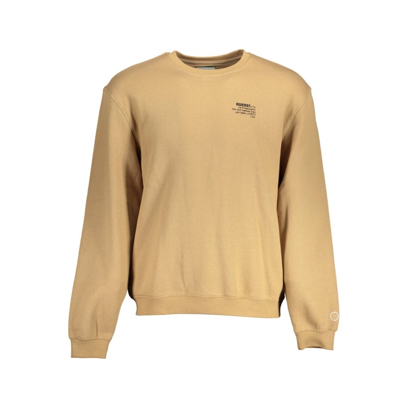 GUESS JEANS FELPA SENZA ZIP UOMO BEIGE GUESS JEANS FELPA SENZA ZIP UOMO BEIGE