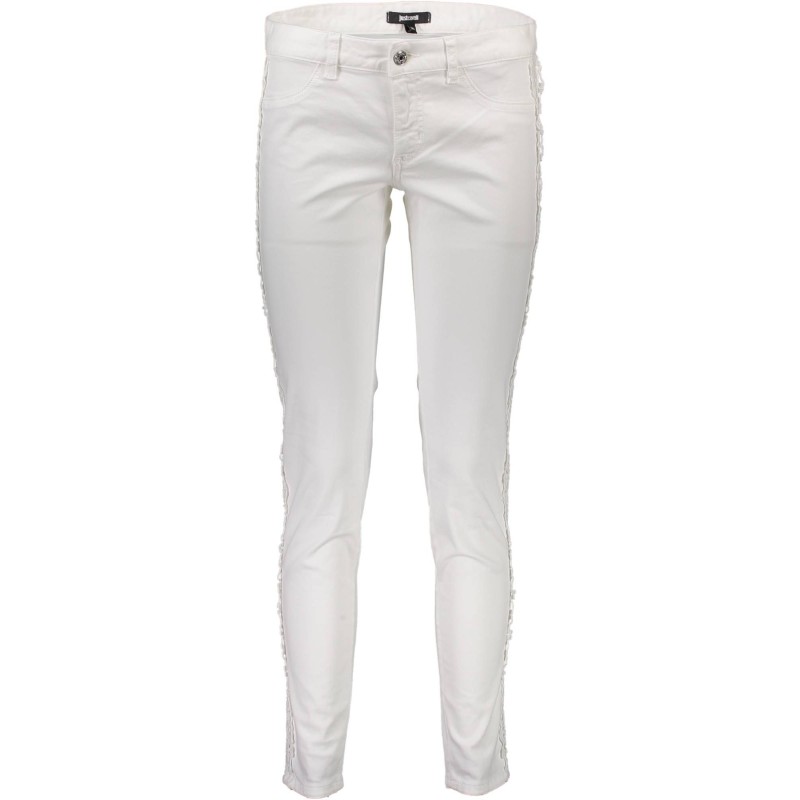 JUST CAVALLI PANTALONE DONNA BIANCO