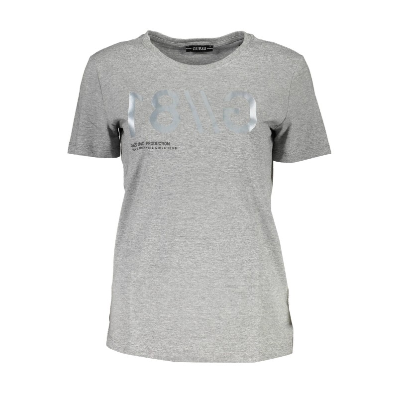 GUESS JEANS T-SHIRT MANICHE CORTE DONNA GRIGIO GUESS JEANS T-SHIRT MANICHE CORTE DONNA GRIGIO