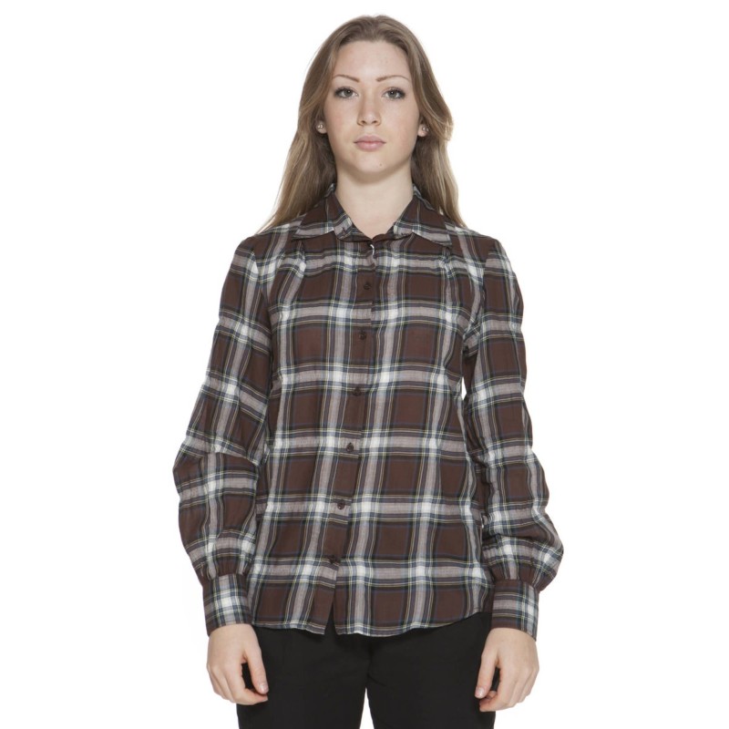 GANT CAMICIA MANICHE LUNGHE DONNA MARRONE GANT CAMICIA MANICHE LUNGHE DONNA MARRONE