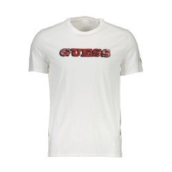 GUESS JEANS T-SHIRT MANICHE CORTE UOMO BIANCO