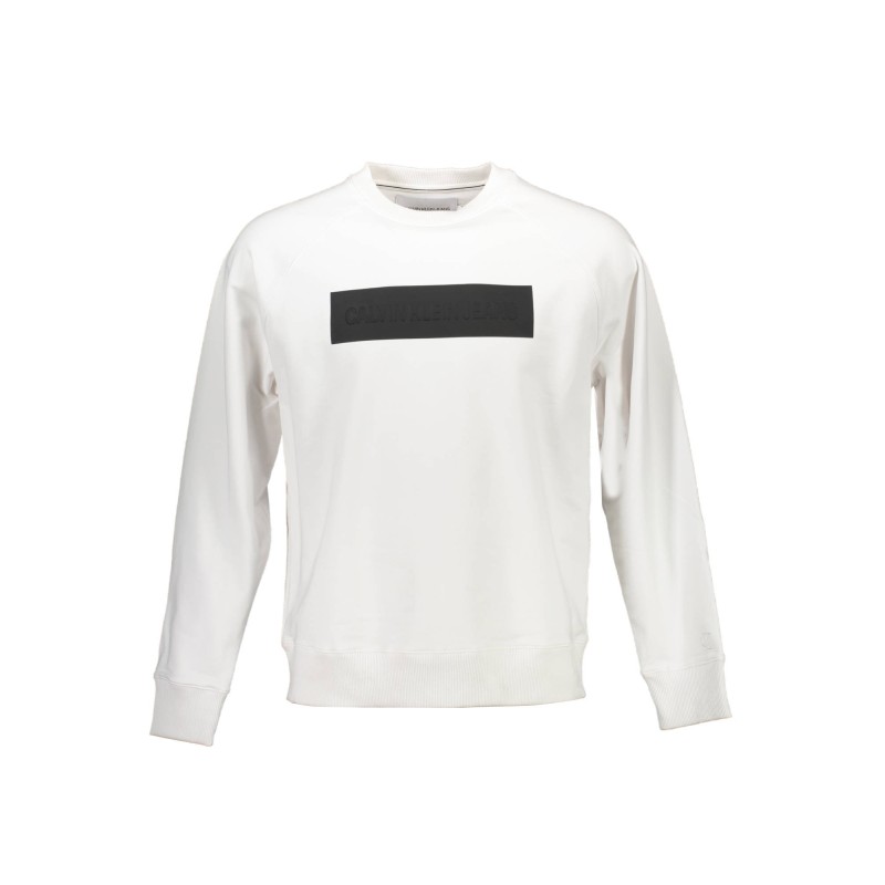 CALVIN KLEIN FELPA SENZA ZIP UOMO BIANCO CALVIN KLEIN FELPA SENZA ZIP UOMO BIANCO