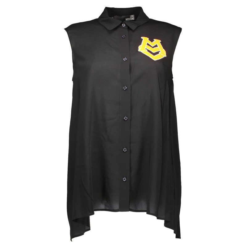 LOVE MOSCHINO CAMICIA SENZA MANICHE DONNA NERO LOVE MOSCHINO CAMICIA SENZA MANICHE DONNA NERO