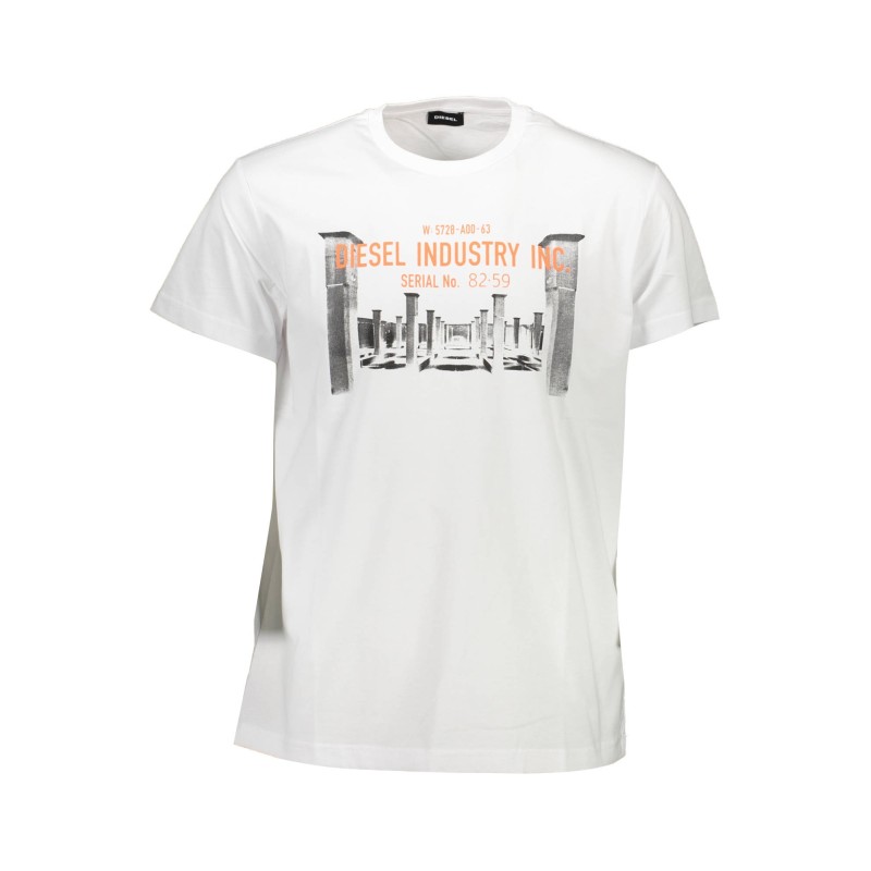 DIESEL T-SHIRT MANICHE CORTE UOMO BIANCO DIESEL T-SHIRT MANICHE CORTE UOMO BIANCO