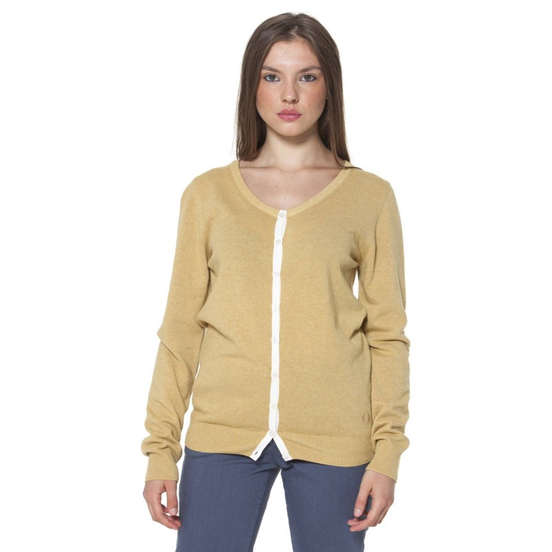 FRED PERRY CARDIGAN DONNA GIALLO FRED PERRY CARDIGAN DONNA GIALLO