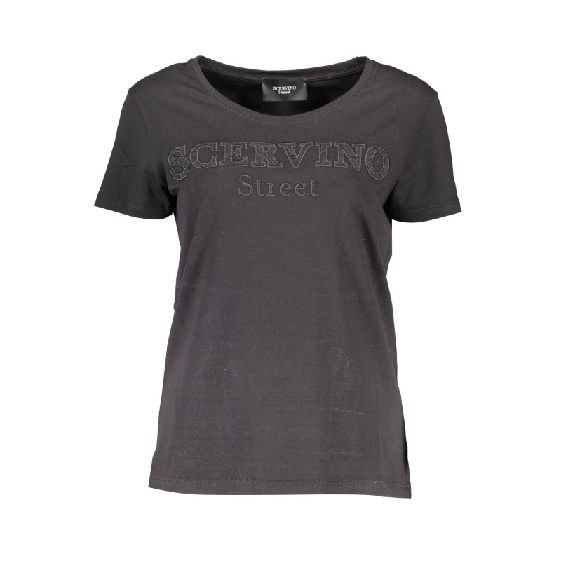 SCERVINO STREET T-SHIRT MANICHE CORTE DONNA NERO SCERVINO STREET T-SHIRT MANICHE CORTE DONNA NERO