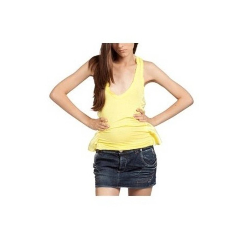 ZUELEMENTS CANOTTA DONNA GIALLO ZUELEMENTS CANOTTA DONNA GIALLO