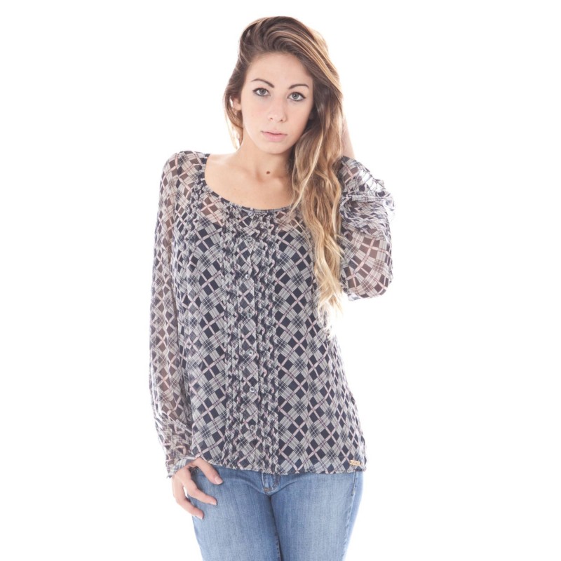 JOHN GALLIANO CAMICIA MANICHE LUNGHE DONNA BLU JOHN GALLIANO CAMICIA MANICHE LUNGHE DONNA BLU